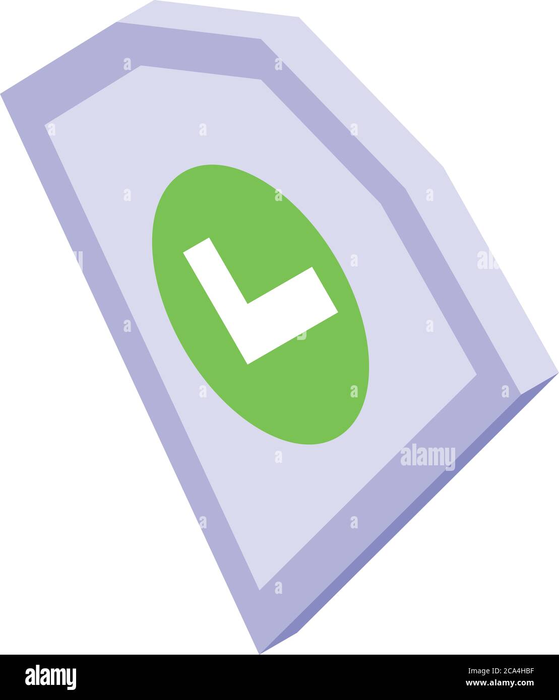 Secured authentication icon, isometric style Stock Vector