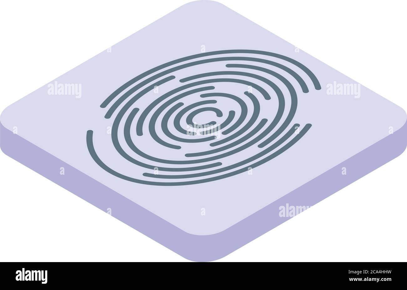 Personal information fingerprint icon, isometric style Stock Vector ...