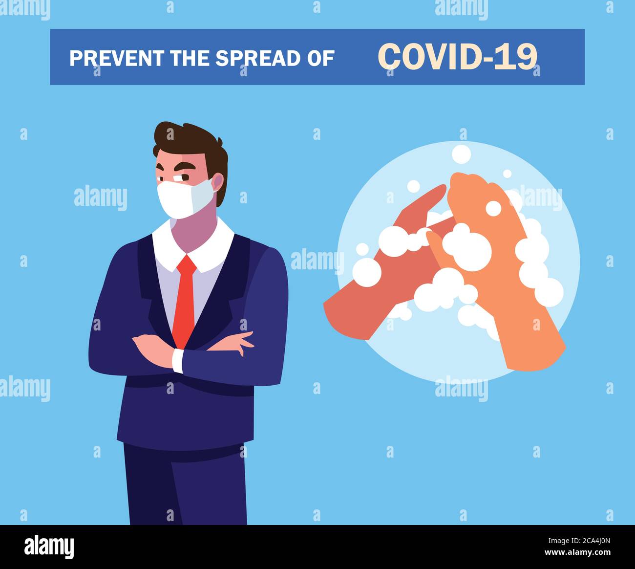 Man Prevent Vector recommendations to prevent covid in an industry operator vector ...