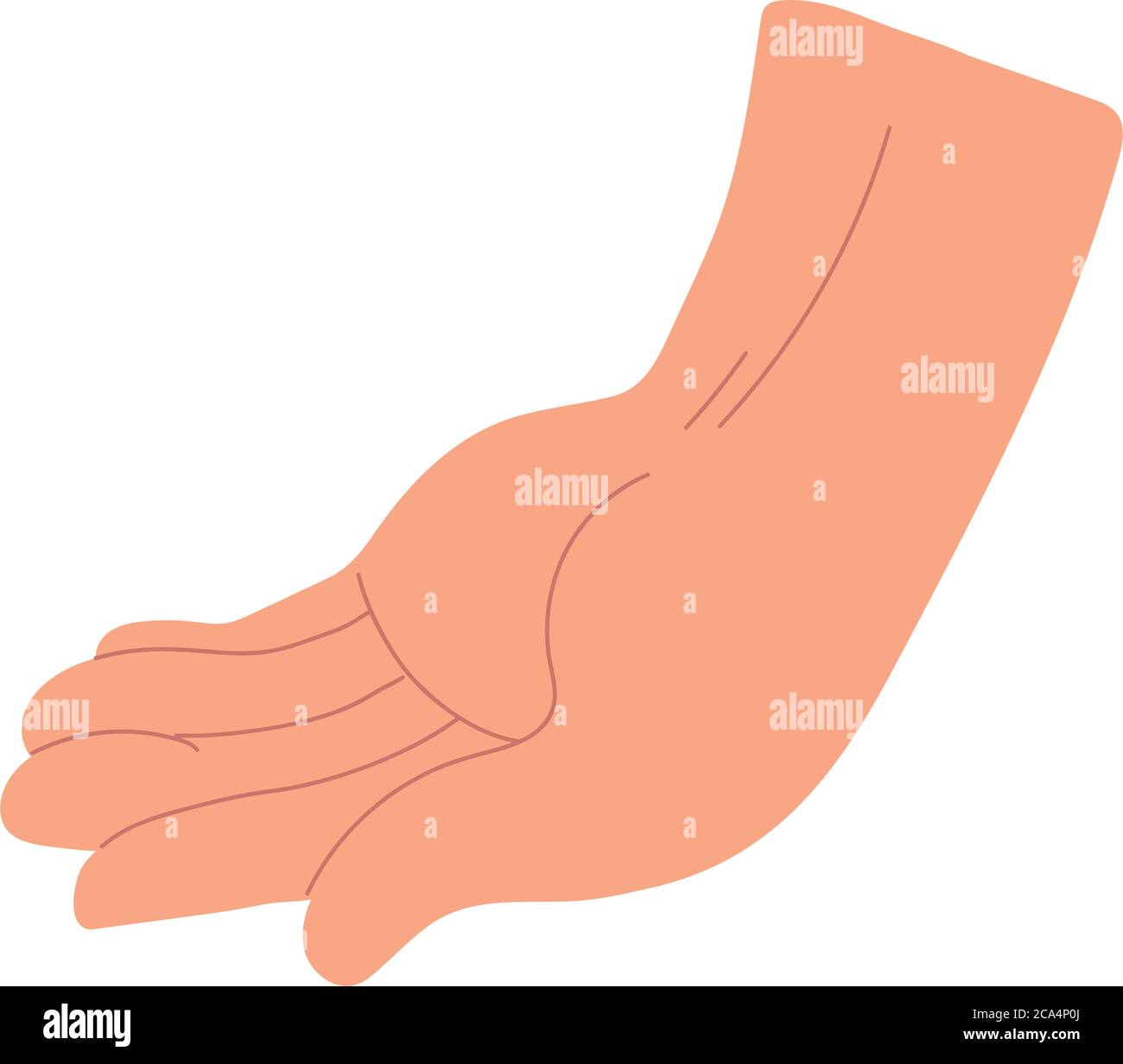 hands supporting local business products vector illustration design Stock Vector