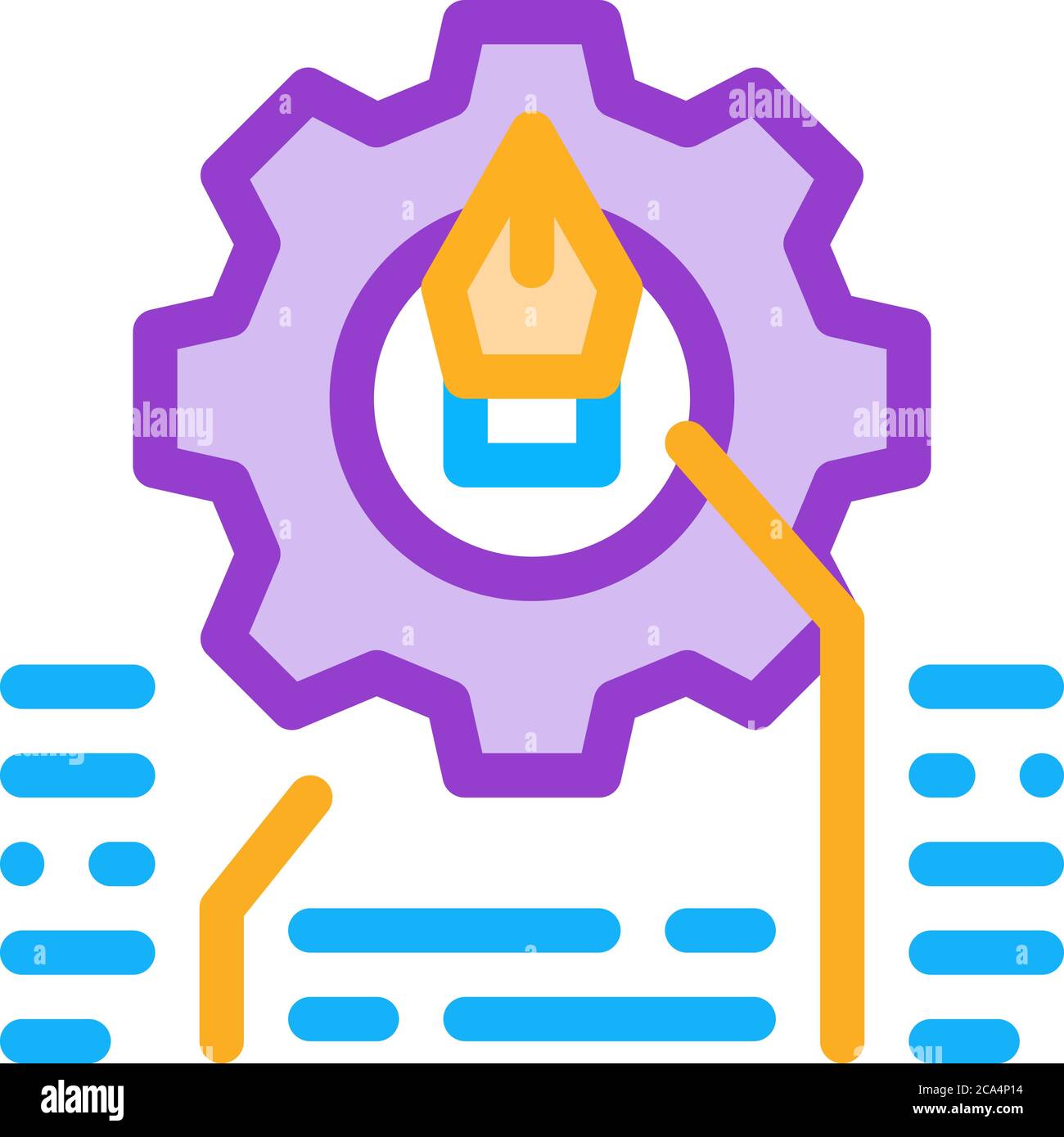 front end working and design icon vector outline illustration Stock ...