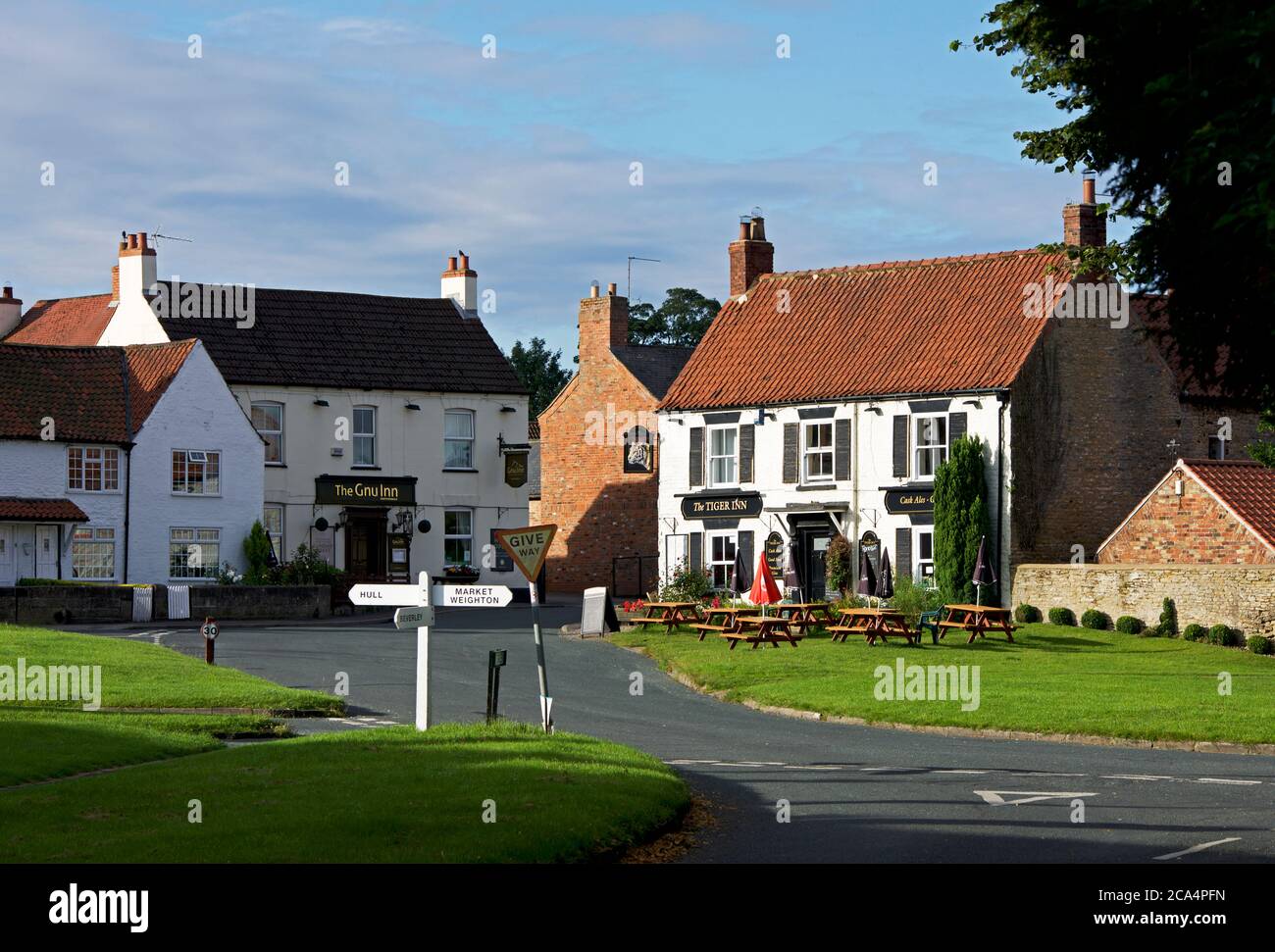 The village of North Newbald, East Yorkshire, England UK Stock Photo