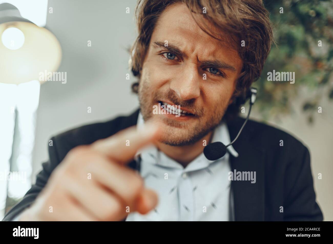 Telesales agent angry hi-res stock photography and images - Alamy