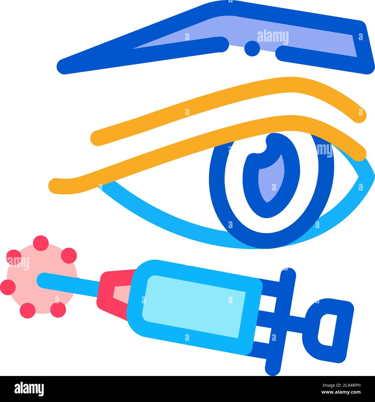eyelid surgery anesthesia icon vector outline illustration Stock Vector ...