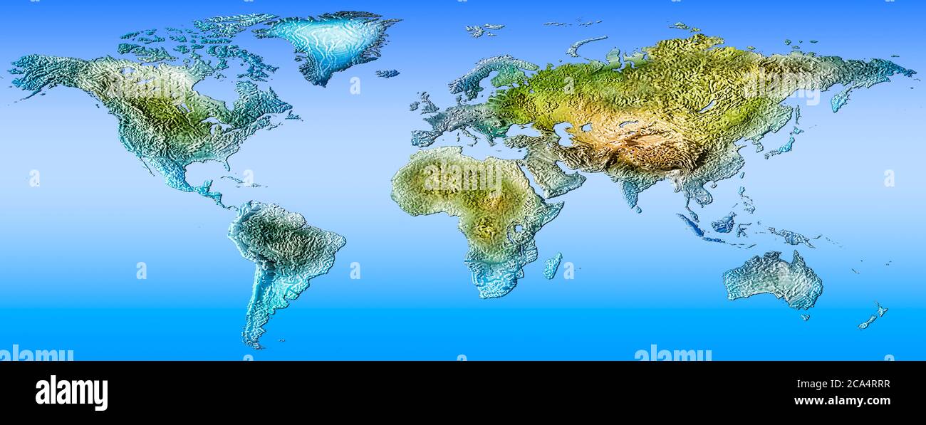 Close-up of a world map Stock Photo