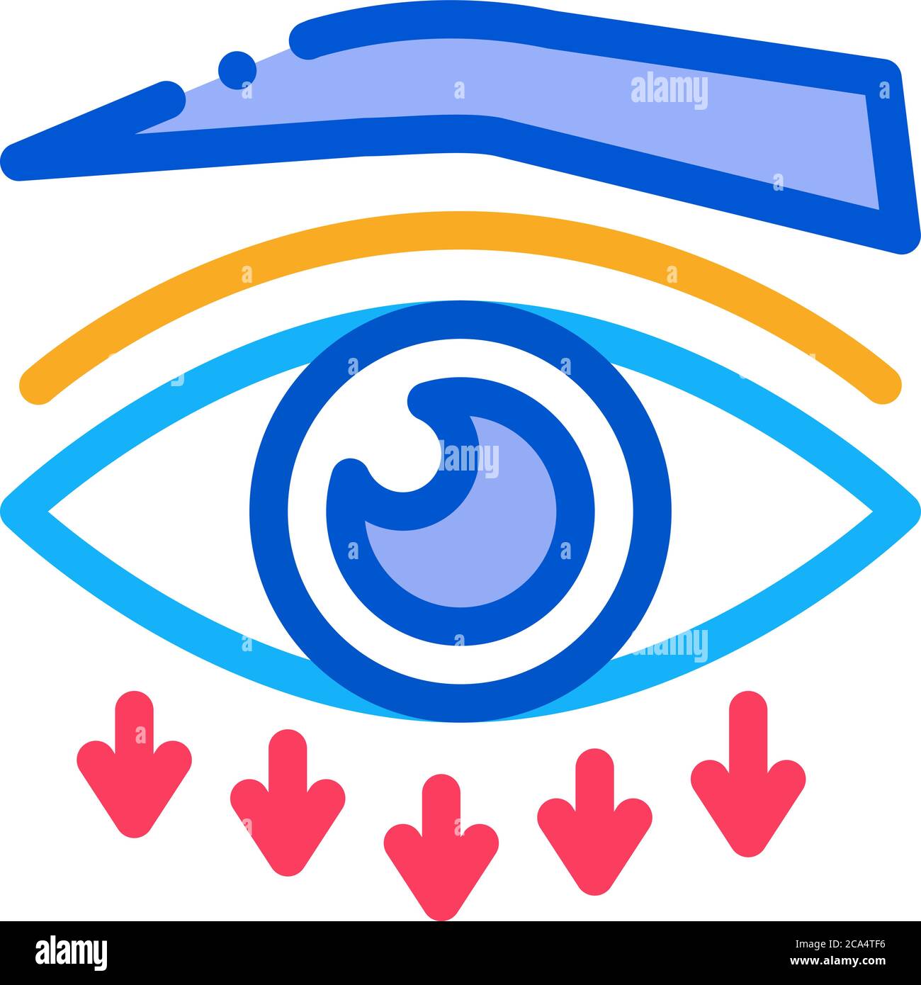 eyelid plastic surgery icon vector outline illustration Stock Vector ...