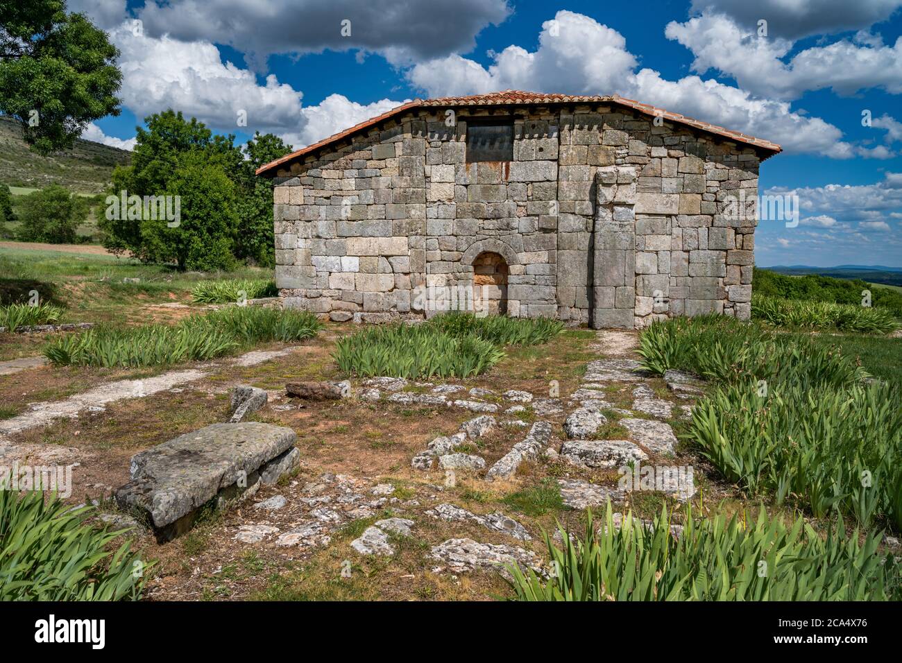 Visigoth church of Santa María de Lara near the village of Quintanilla