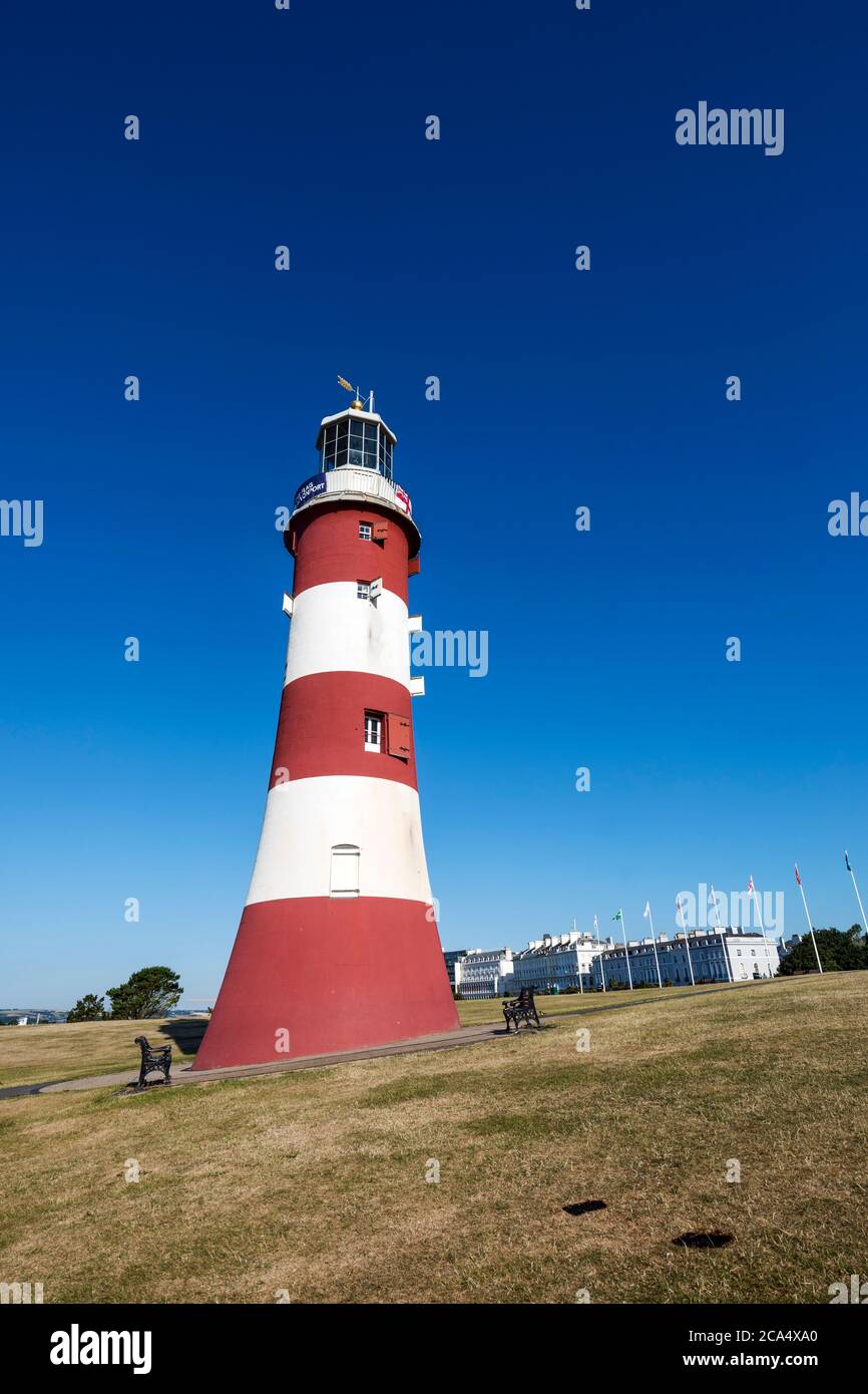 Plymouth Hoe; Smeaton's Tower; Devon; UK Stock Photo Alamy