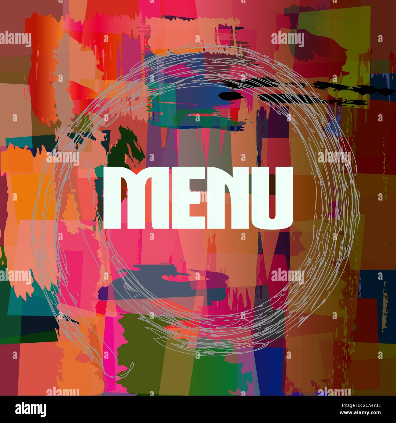 menu card design template for restaurant, grunge background Stock