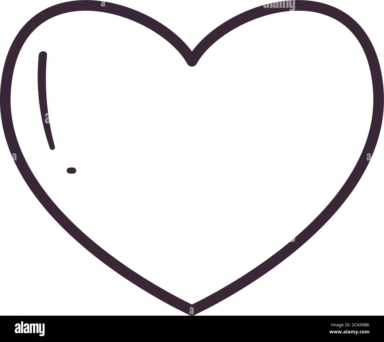 Heart line style icon design of love passion and romantic theme Vector ...