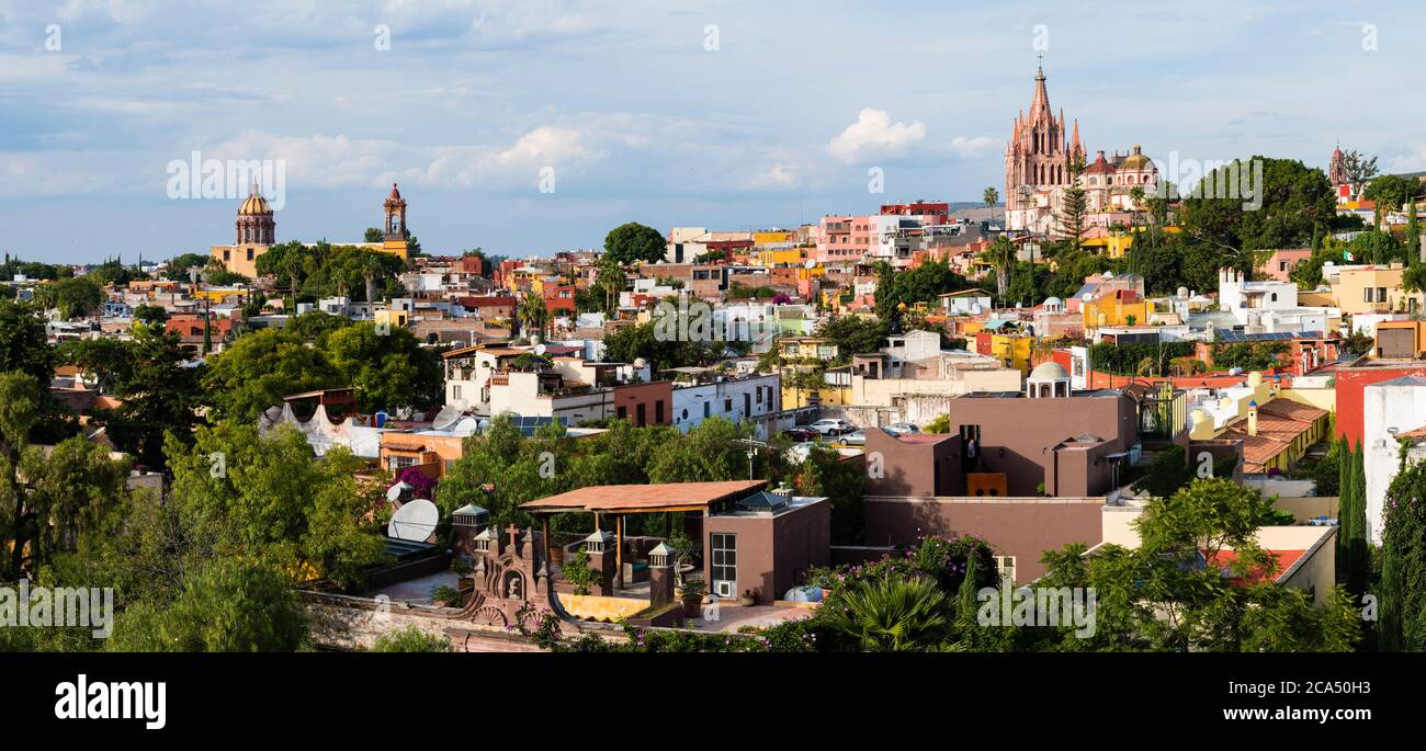 Cityscape of San Miguel de Allende, Guanajuato, Mexico Stock Photo