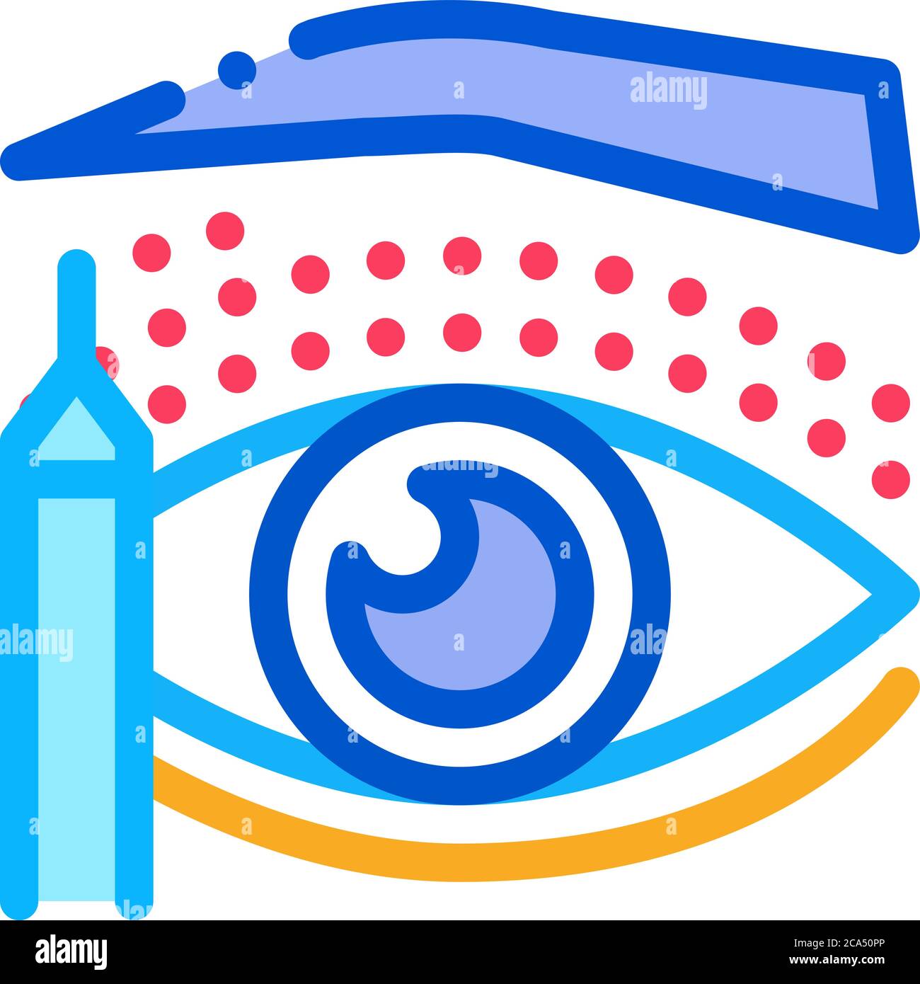 eyelid surgery design phase icon vector outline illustration Stock ...