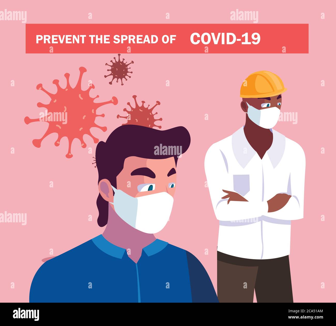 Man Prevent Vector recommendations to prevent covid in an industry operator vector ...