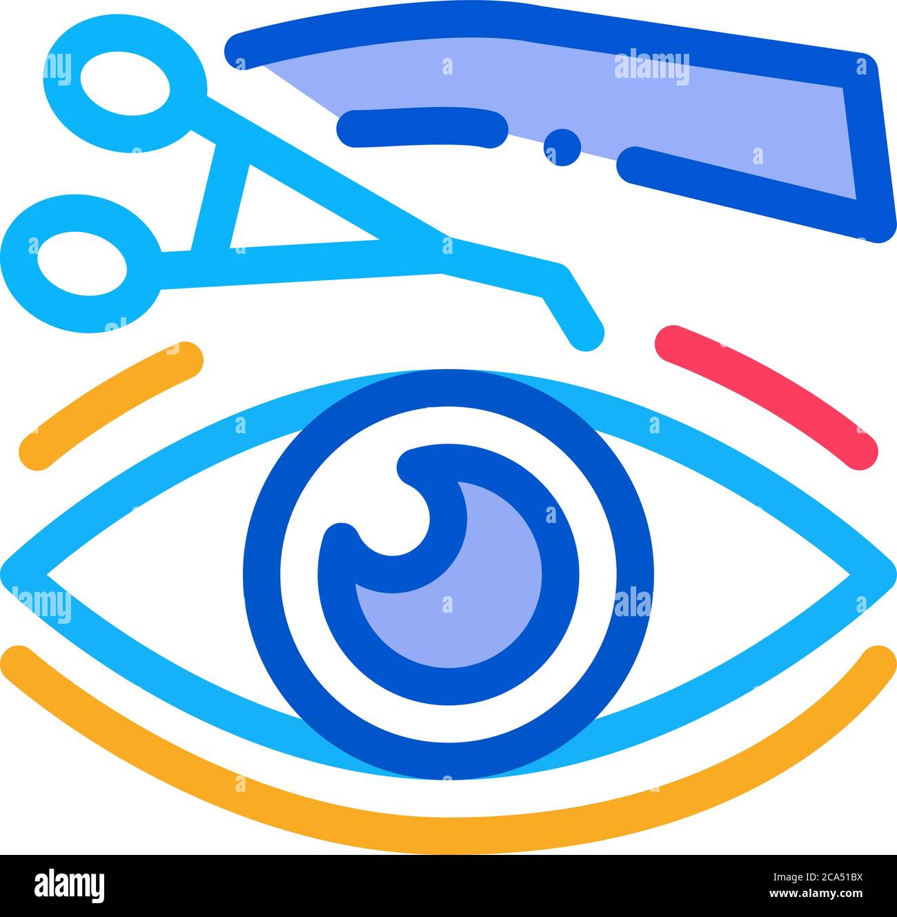eyelid surgery tool icon vector outline illustration Stock Vector Image ...