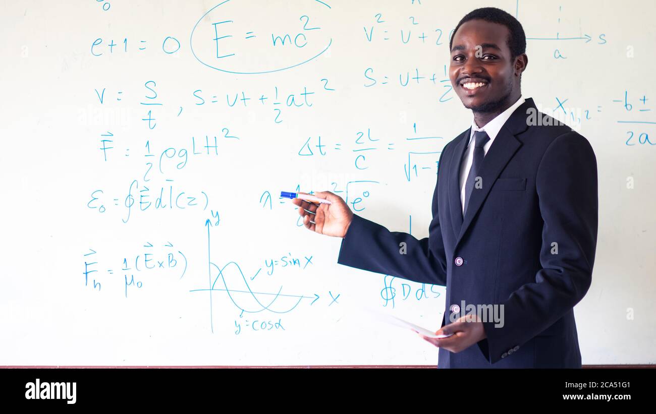 African teacher teaching science in the classroom Stock Photo Alamy