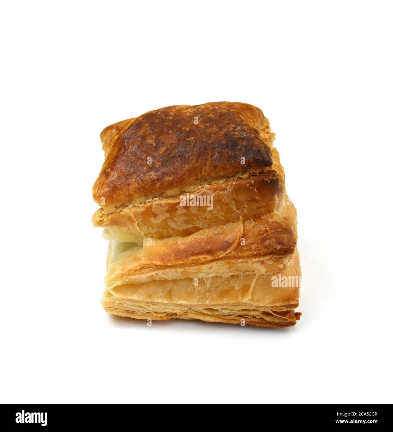 Puff Pastry Isolated on White Background Stock Photo - Alamy