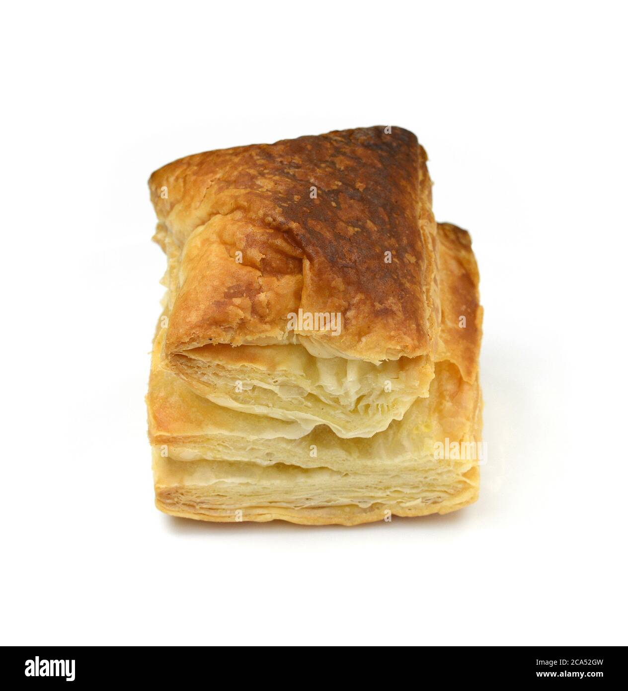 Puff Pastry Isolated on White Background Stock Photo - Alamy