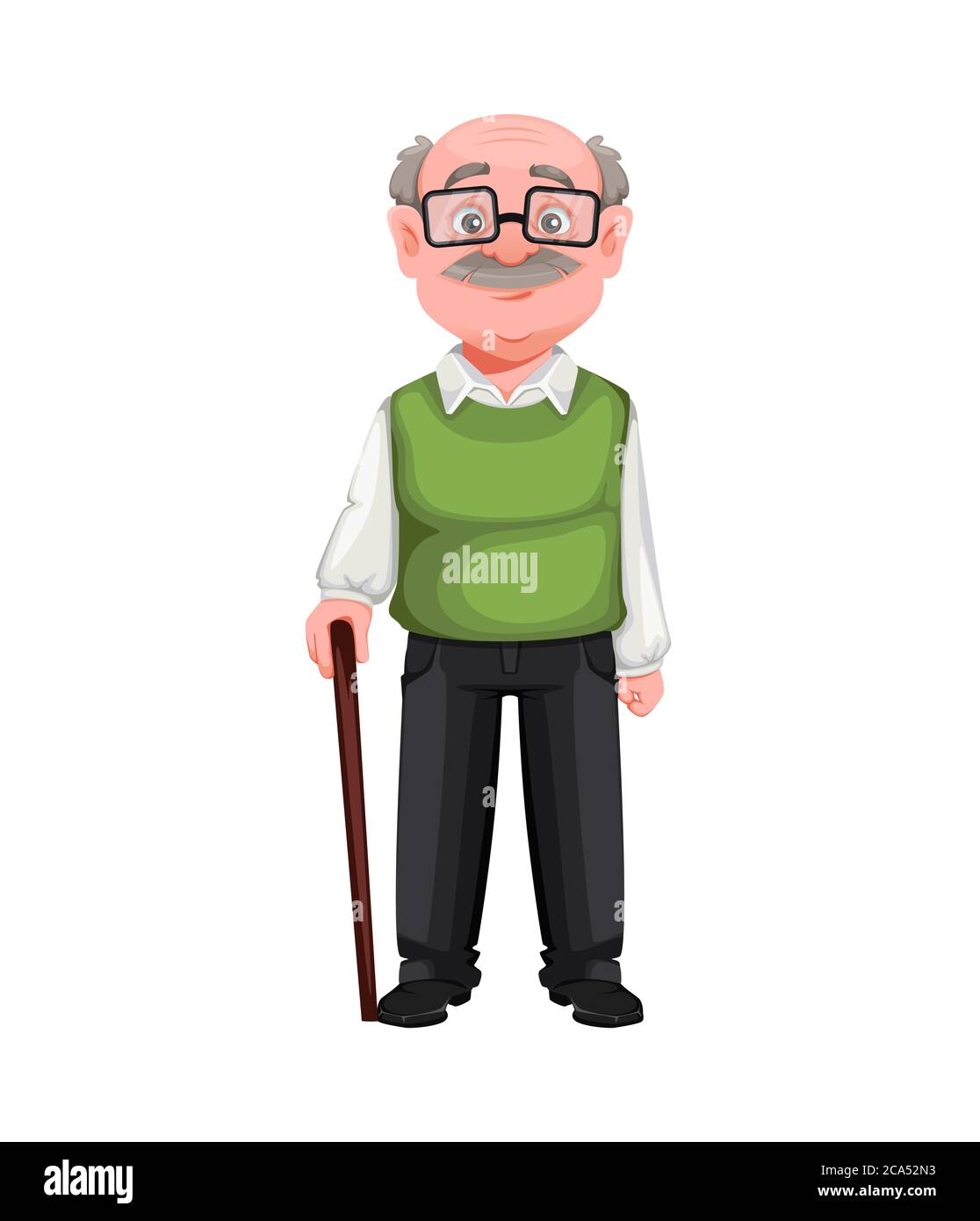 Happy Grandparents day. Handsome smiling old man. Cheerful grandfather