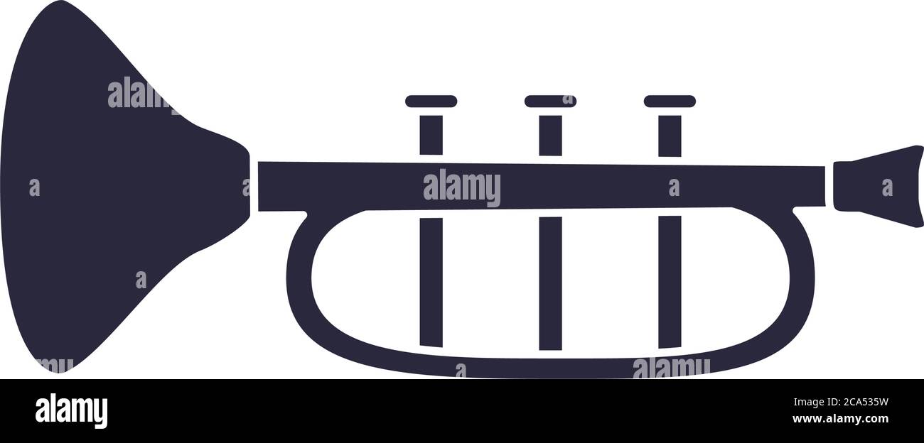 cartoon trumpet instrument toy object for small children to play