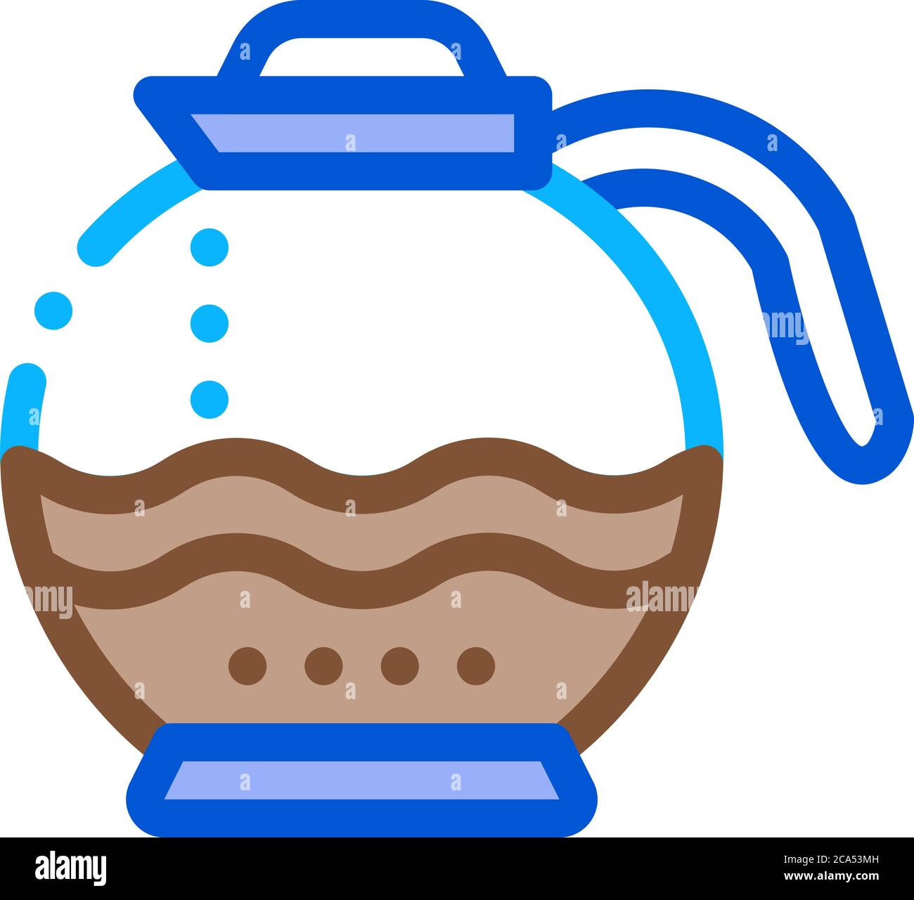 coffee pot icon vector outline illustration Stock Vector