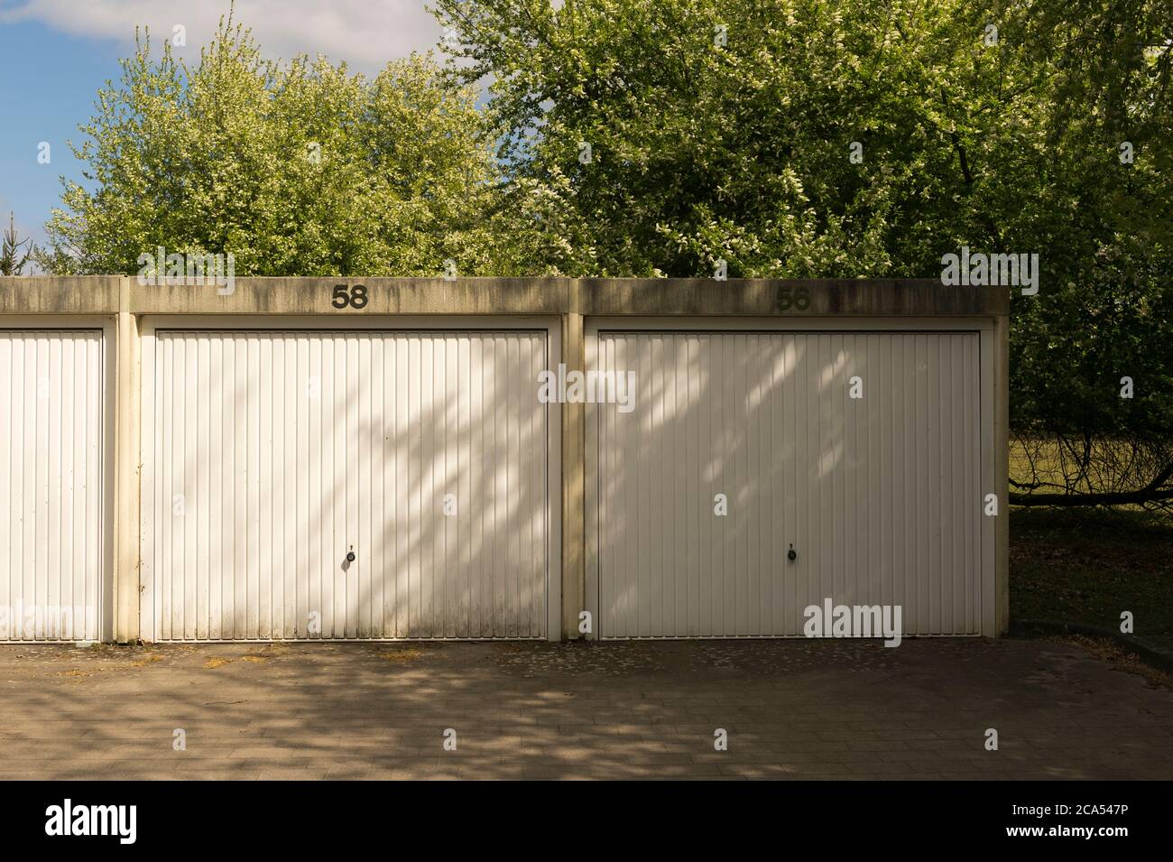 Garages in Germany Stock Photo