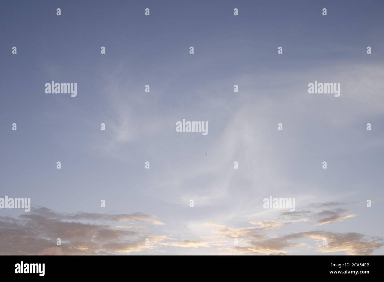 BEAUTIFUL CLOUDS DURING A GLORIOUS SUNSET Stock Photo