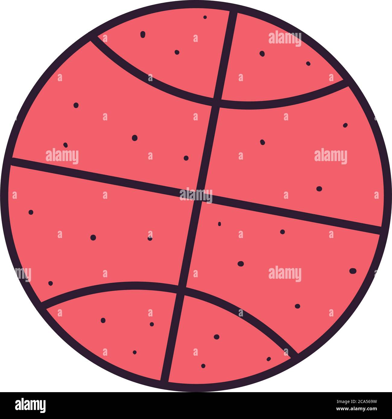 Ball line and fill style icon design, Basketball sport hobby ...