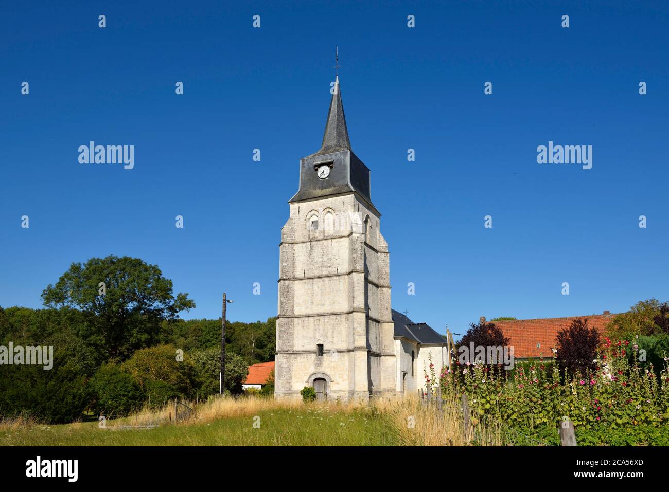 France, Pas de Calais, Barly, church Saint L?ger of Barly Stock Photo
