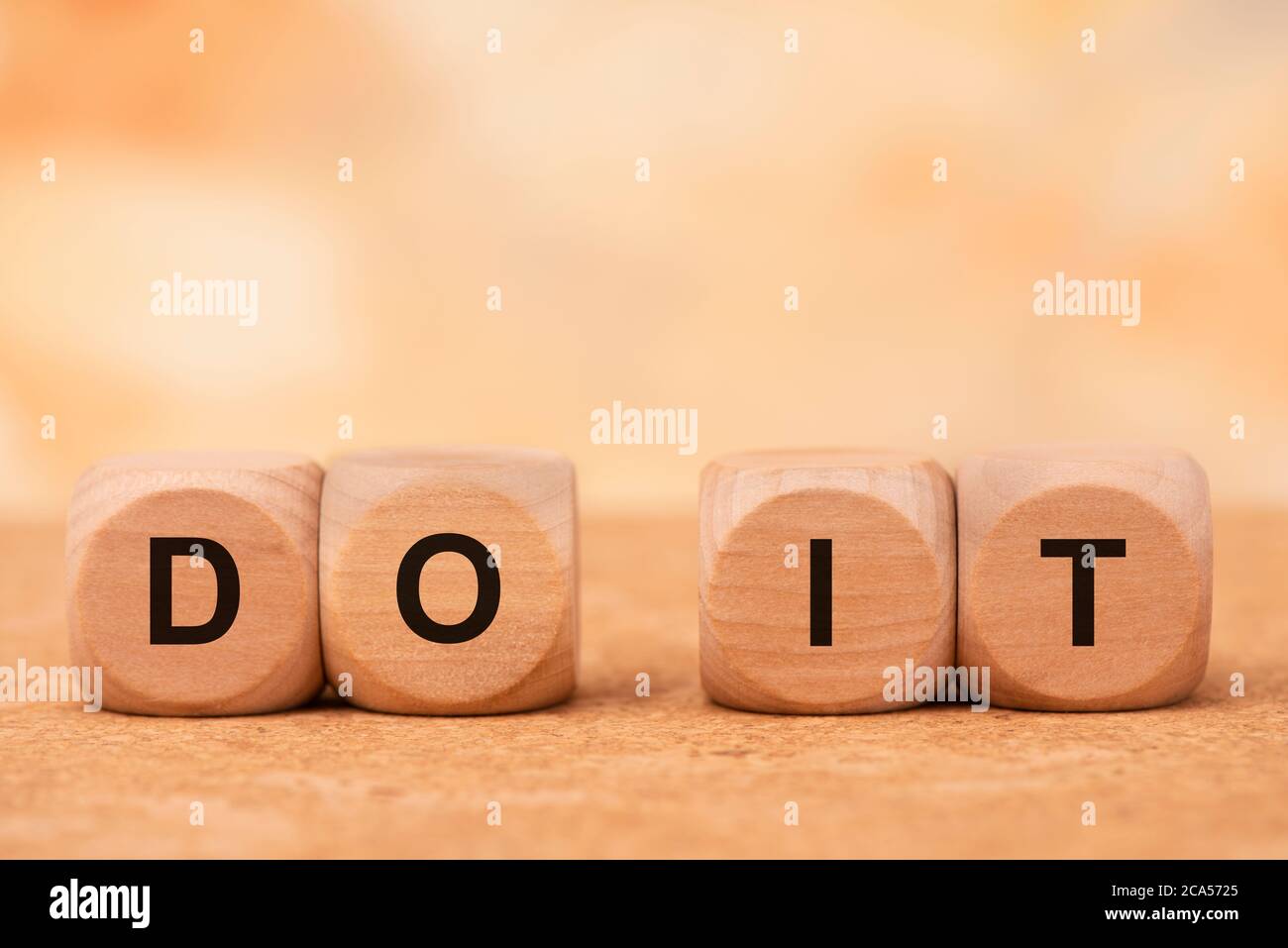 do it printed on wooden cubes Stock Photo