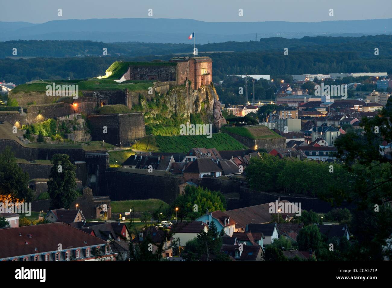 France, Territoire de Belfort, Belfort, citadel, castle, the Lion from ...