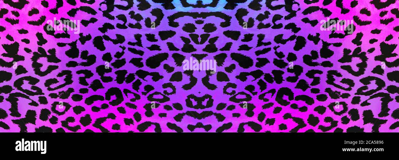 Abstract seamless background banner of black and pink animal print Stock Photo