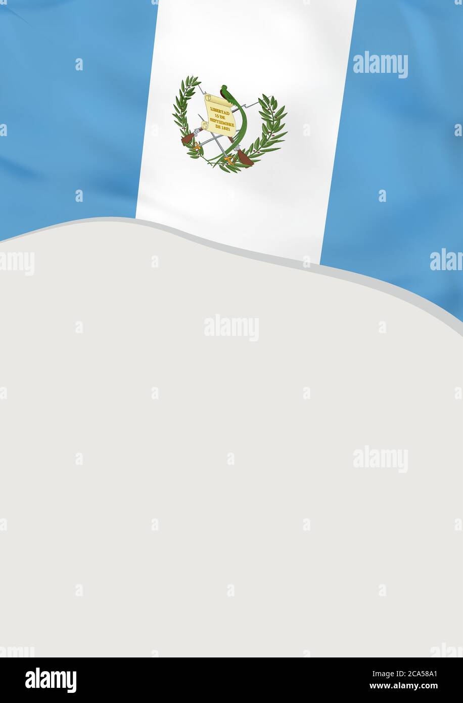 Leaflet design with flag of Guatemala. Vector template Stock Vector ...