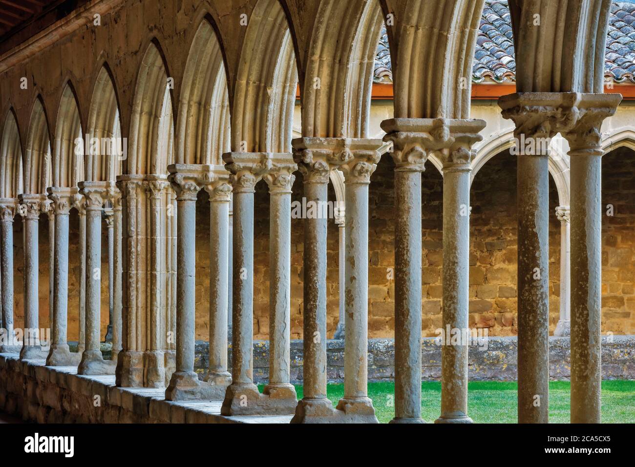 France, Aude (11), sT.Hilaire, abbey cloister Stock Photo Alamy