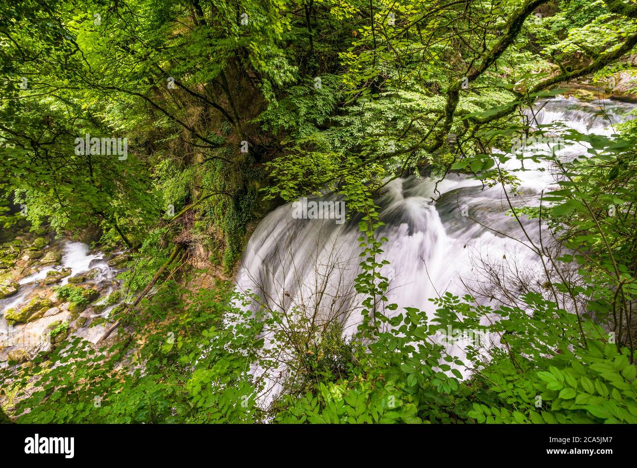 France, Isere, Vercors Regional Park, hike to the Cuves de Sassenage on the banks of the Furon river Stock Photo