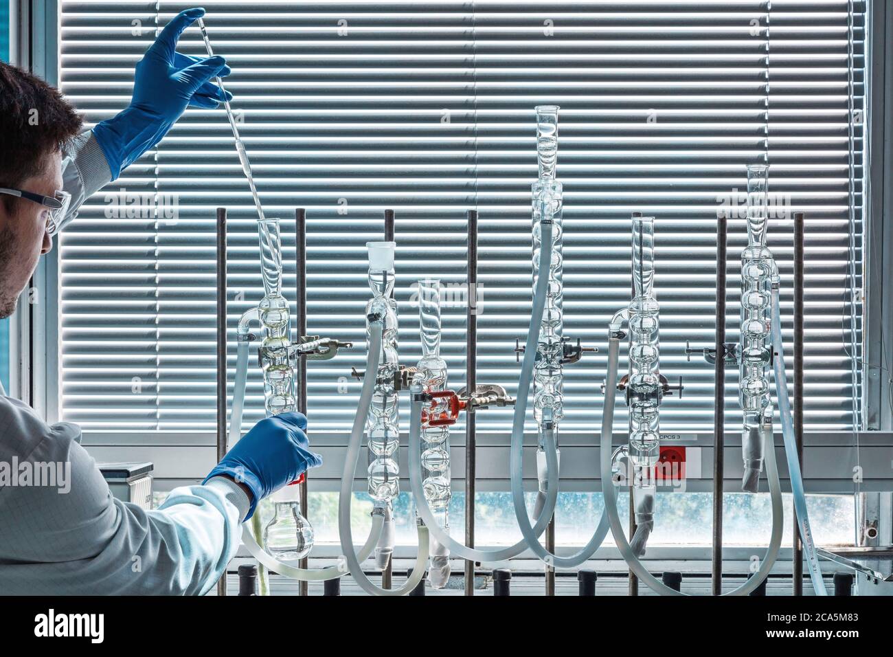 France, Loiret, Gien, Pierre Fabre laboratories, interior of a pharmaceutical laboratory Stock Photo