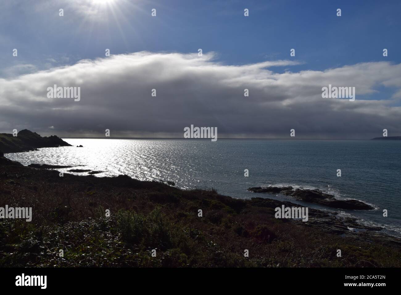 weather front out to sea Stock Photo