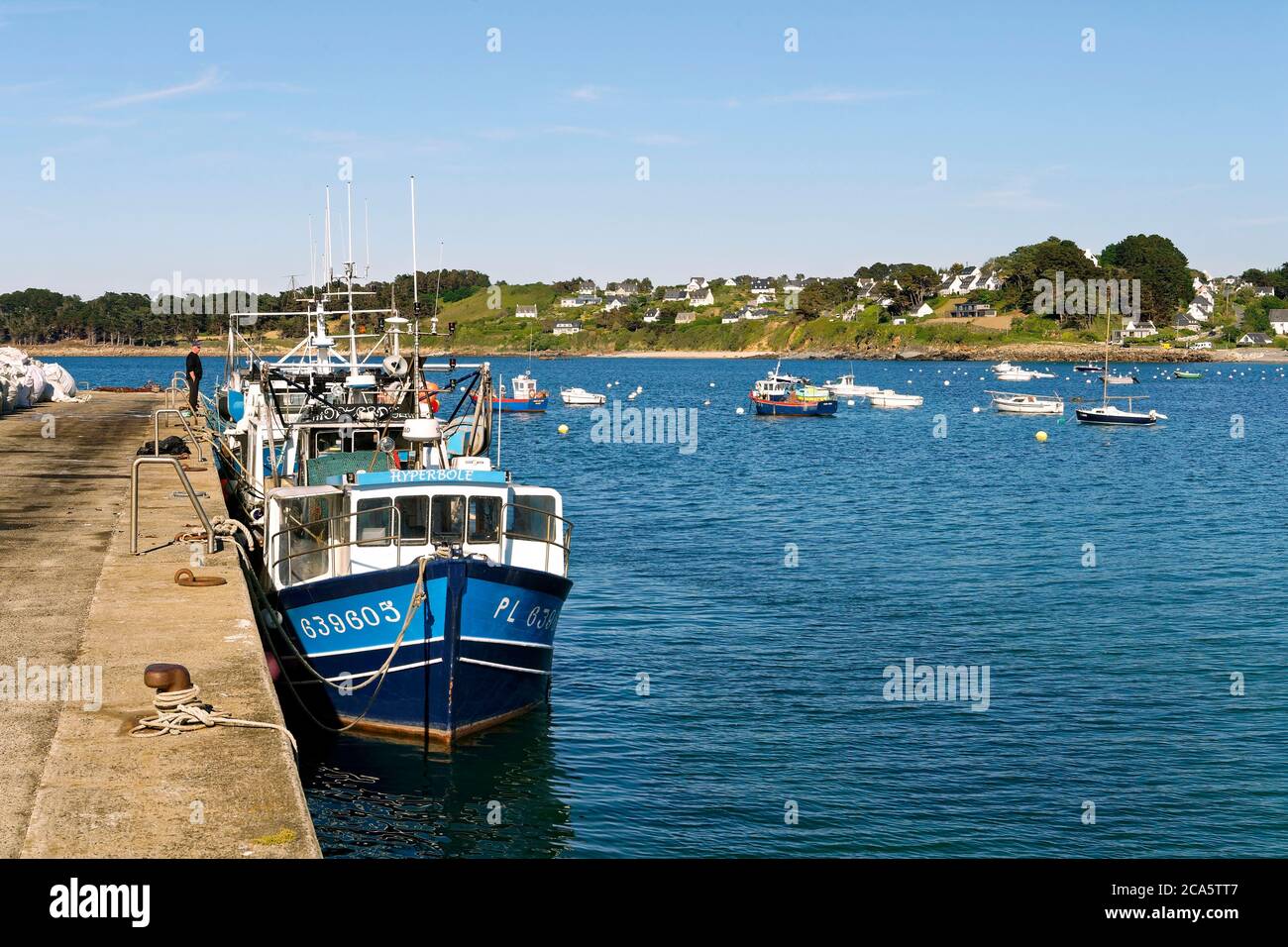 France, Cotes d'Armor, Locquemeau, the harbour Stock Photo