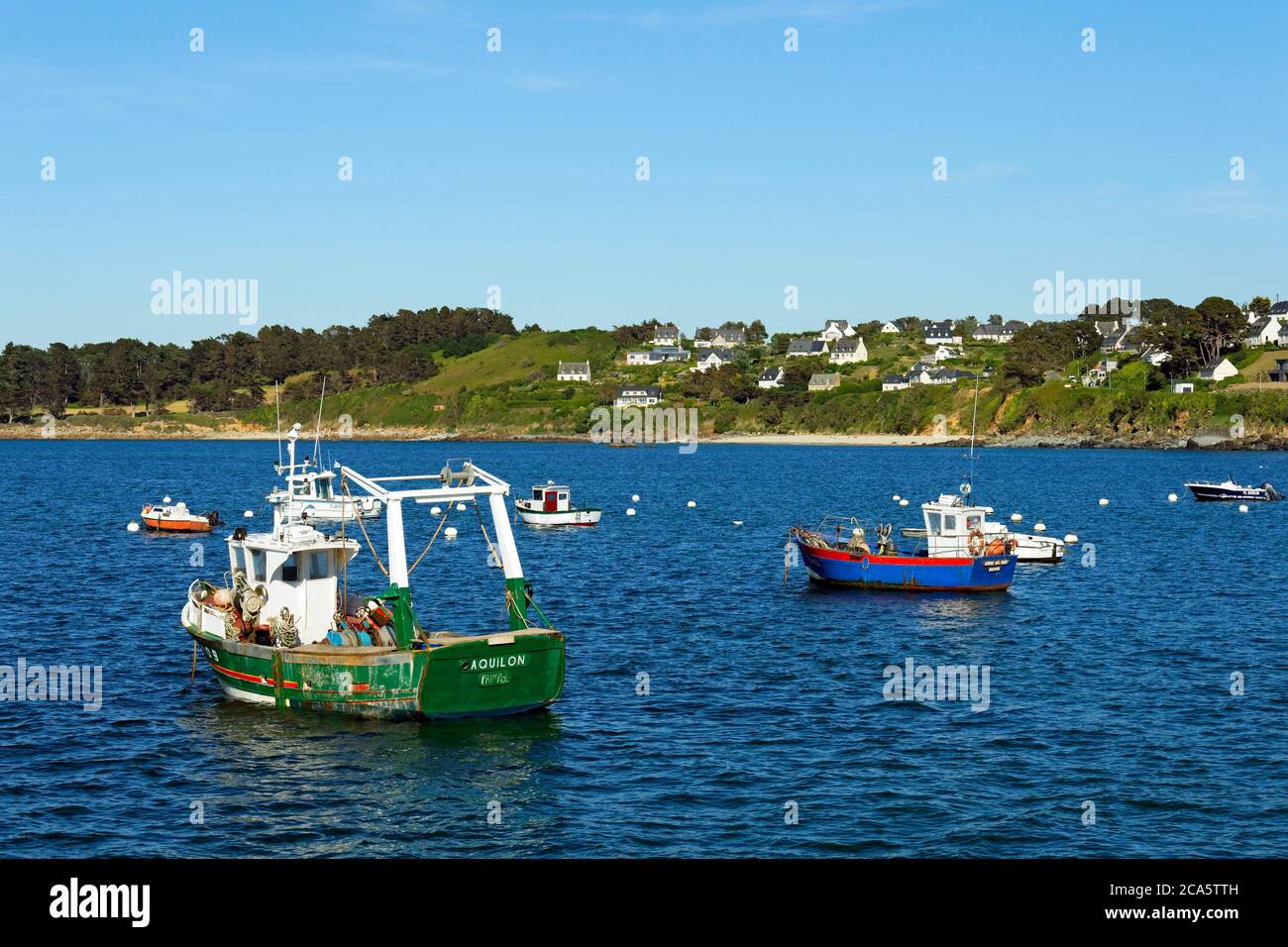 France, Cotes d'Armor, Locquemeau, the harbour Stock Photo