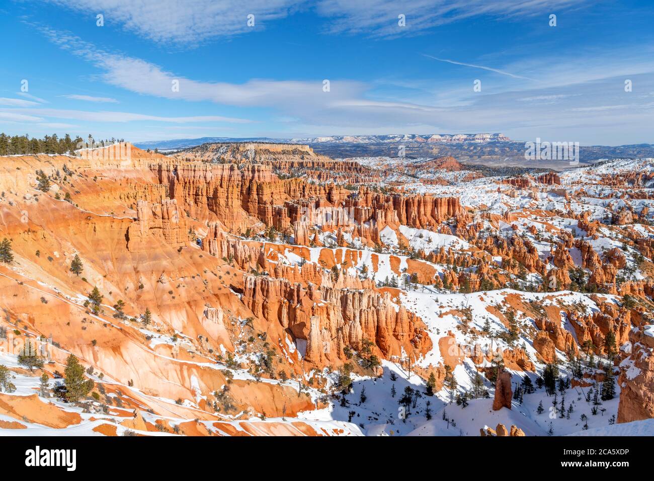 View from Sunset Point scenic lookout, Bryce Amphitheater, Bryce Canyon National Park, Utah, USA Stock Photo