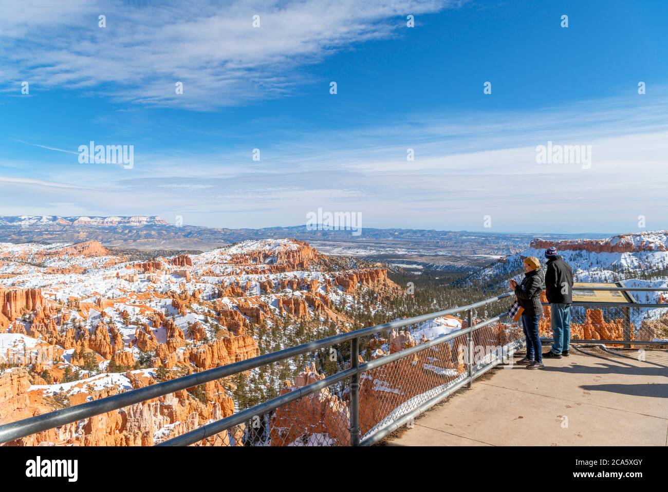 View from Sunset Point scenic lookout, Bryce Amphitheater, Bryce Canyon National Park, Utah, USA Stock Photo