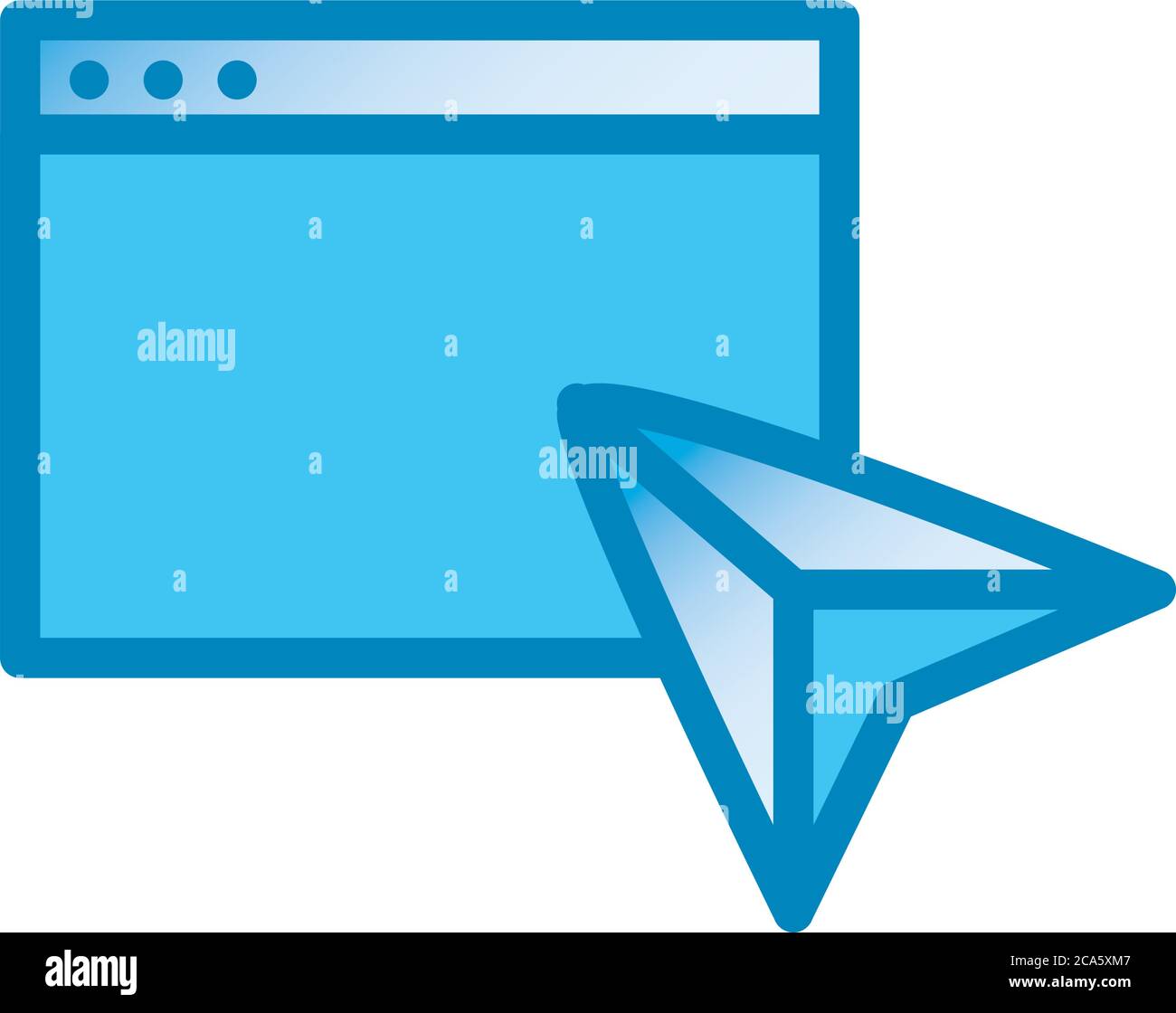 Website page with paperplane line and gradient style icon design ...