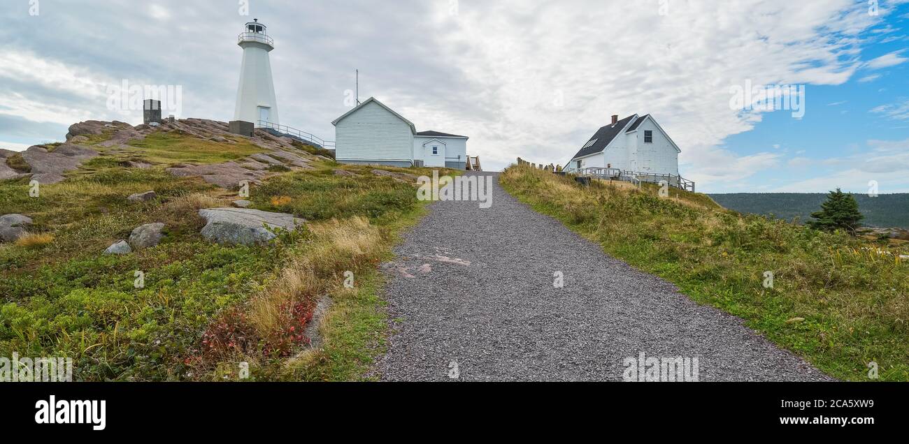 View of lighthouse Cape Spear, Avalon Peninsula, Newfoundland Stock Photo