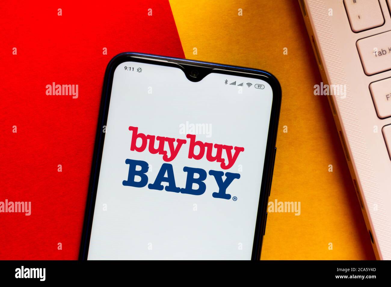 Brazil. 03rd Aug, 2020. In this photo illustration, a Buy Buy Baby logo seen displayed on a smartphone. Credit: SOPA Images Limited/Alamy Live News Stock Photo