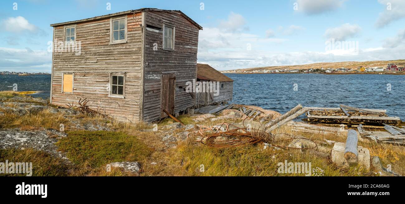 Fishing stage, Joe Batts Arm, Fogo Island, Newfoundland Island, Canada