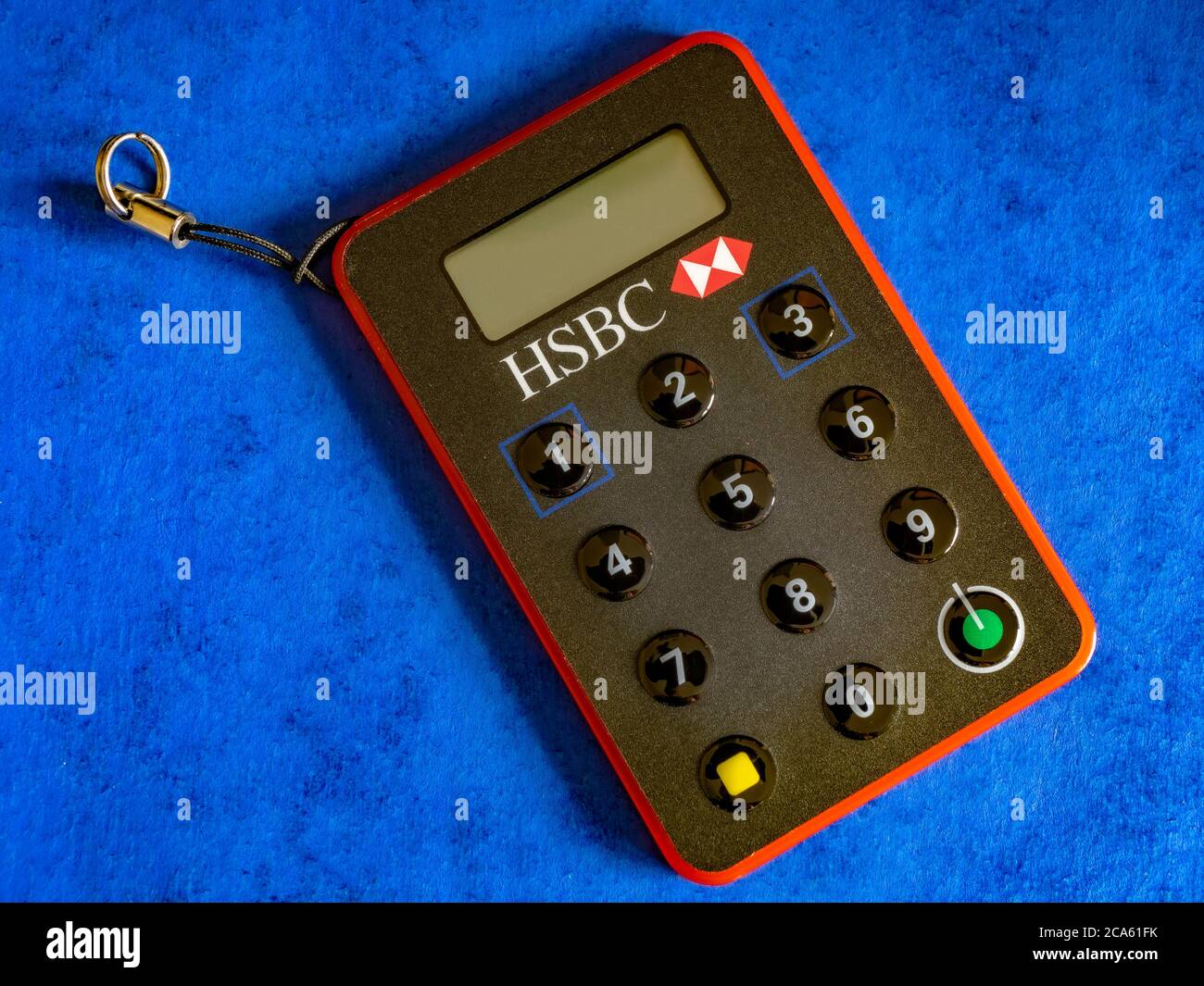 HSBC keypad. A PIN is entered to generate a temporary security code, and  entered on the account holder's computing device to access internet banking  Stock Photo - Alamy