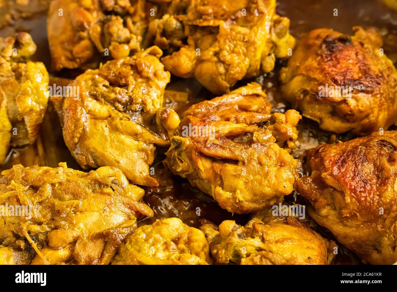 Chicken wings cooked in bermise sause Stock Photo