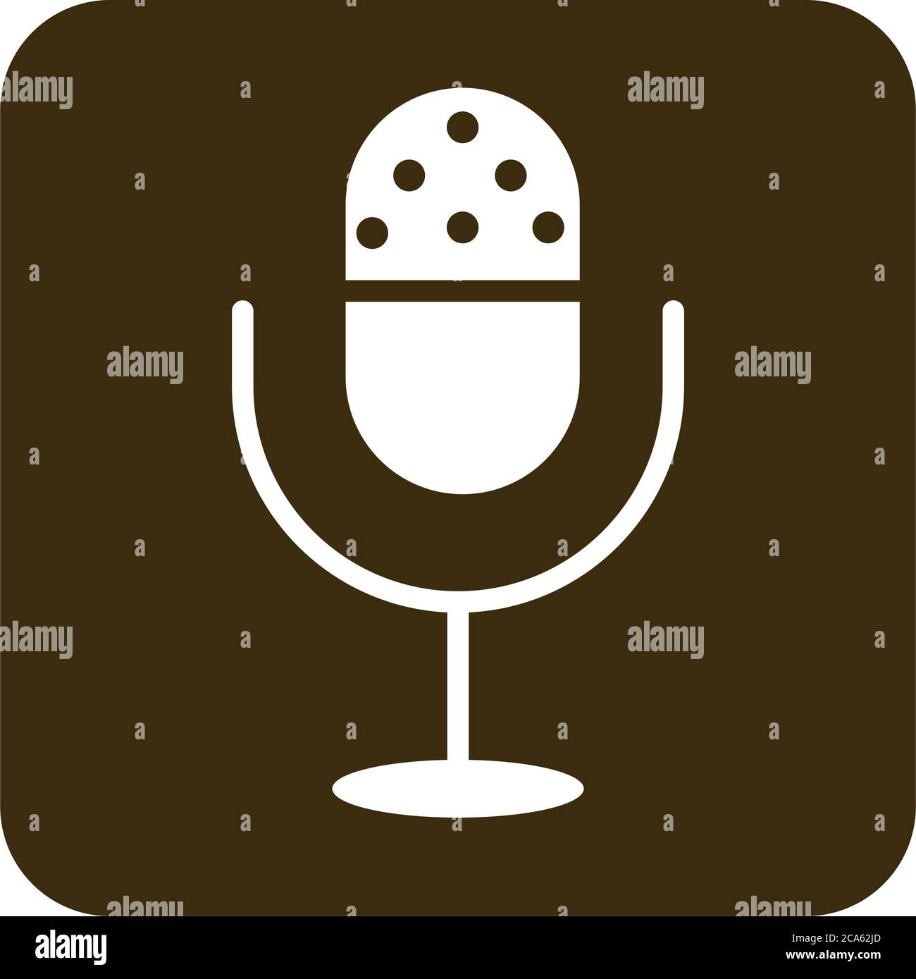 mobile application microphone audio web button menu digital flat style ...