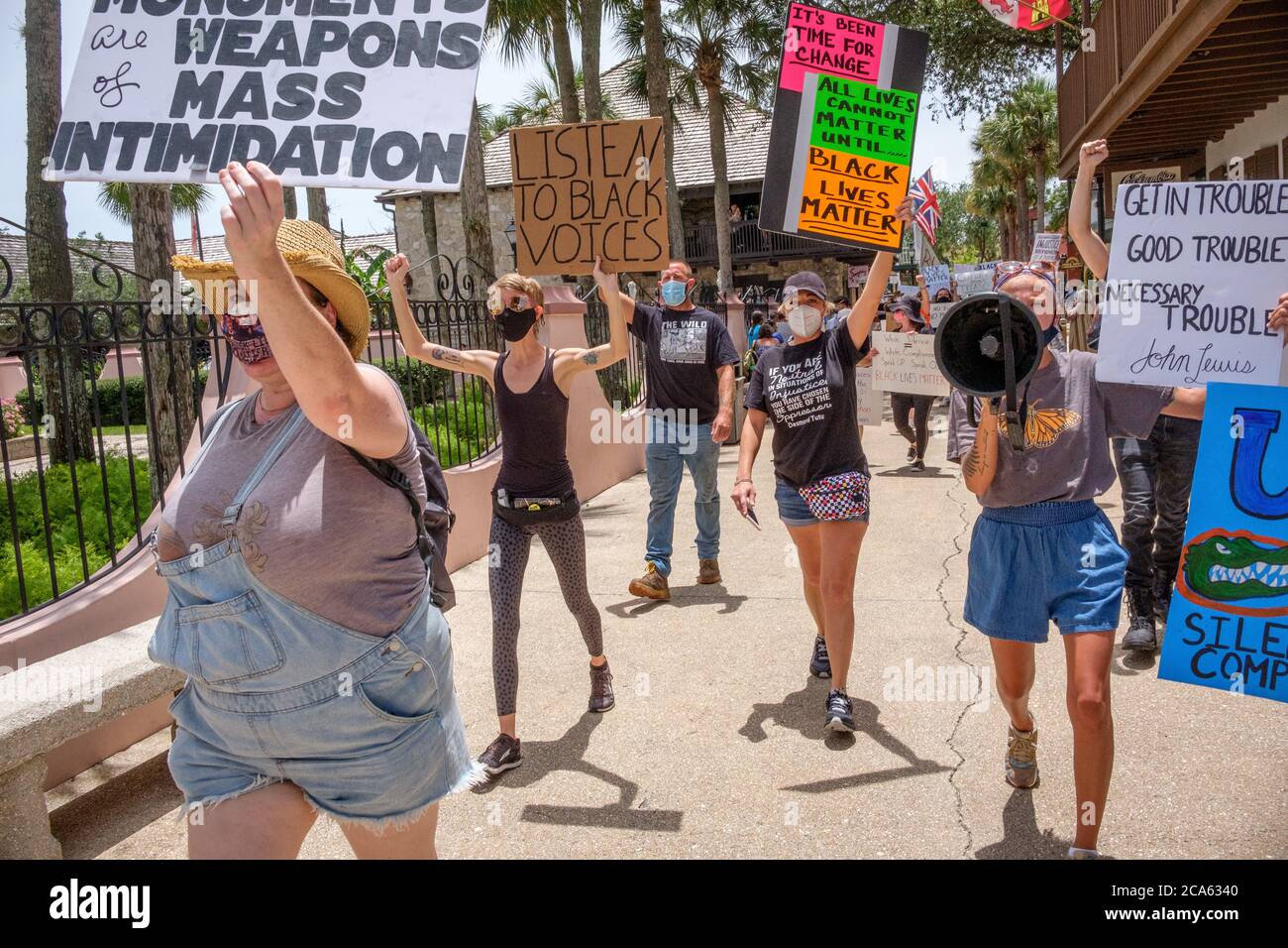 Black Lives Matter rally. St. Augustine, Florida Stock Photo