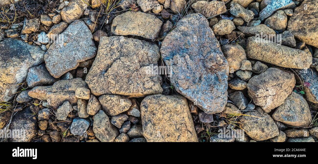 View of stones, Periodite, Earth's Mantle, Gros Morne National Park, Newfoundland Stock Photo
