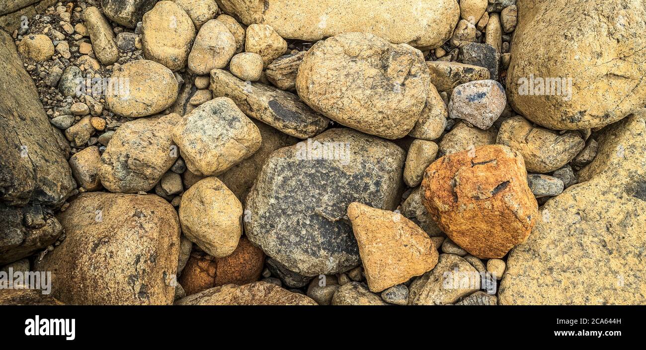 View of stones, Periodite, Earth's Mantle, Gros Morne National Park, Newfoundland Stock Photo